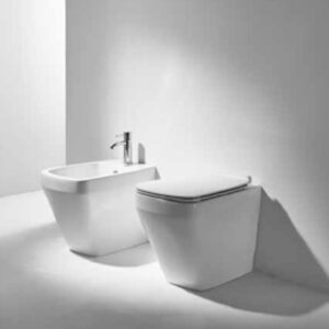 Baden bidet a terra Bianco lucido